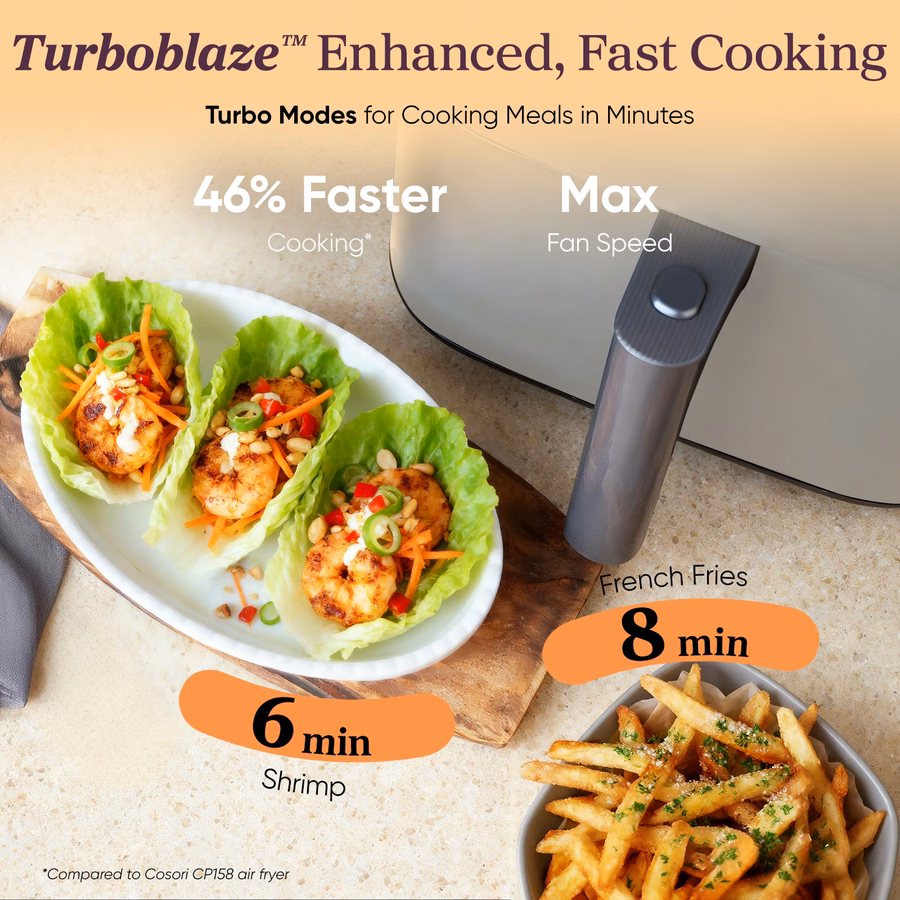 TurboBlaze™ 6.0-Quart Air Fryer - ljusgrå