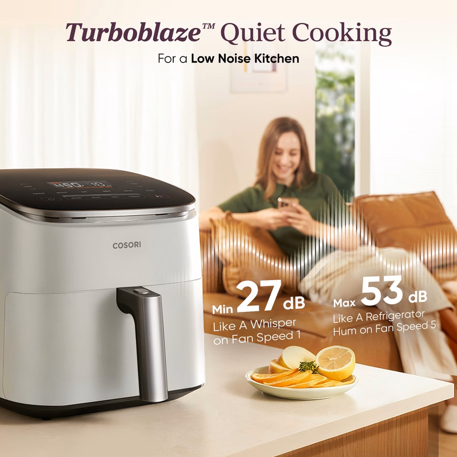 TurboBlaze™ 6.0-Quart Air Fryer - ljusgrå